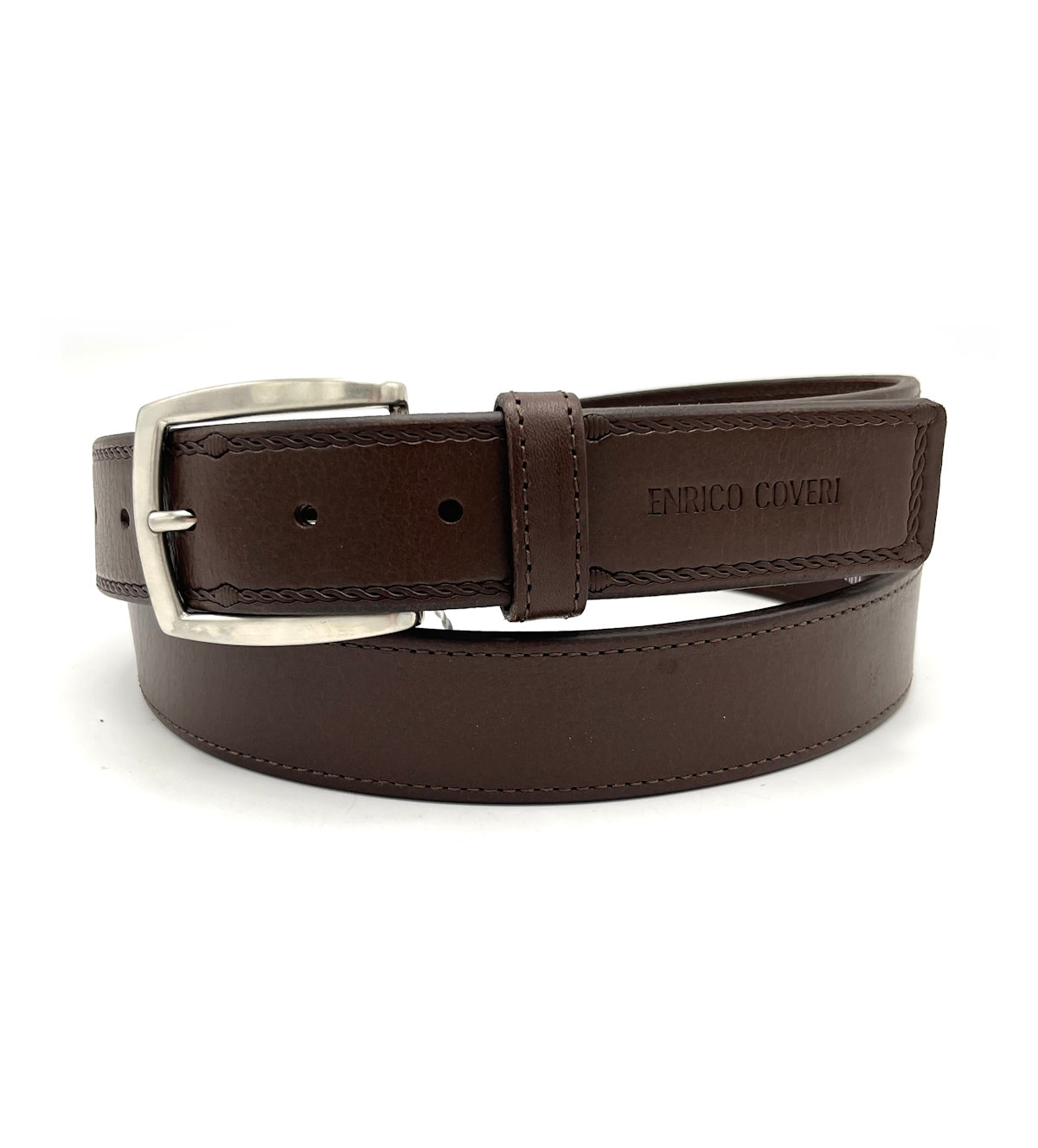 Genuine leather belt, Handmade in Italy, Brand Enrico Coveri, art. EC3507