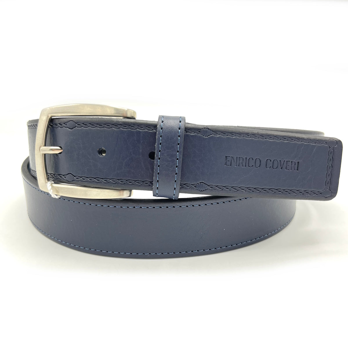 Genuine leather belt, Handmade in Italy, Brand Enrico Coveri, art. EC3507