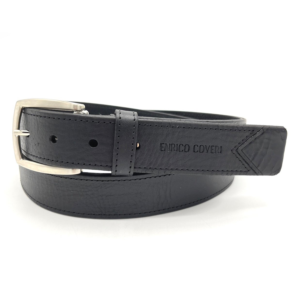 Genuine leather belt, Handmade in Italy, Brand Enrico Coveri, art. EC3505