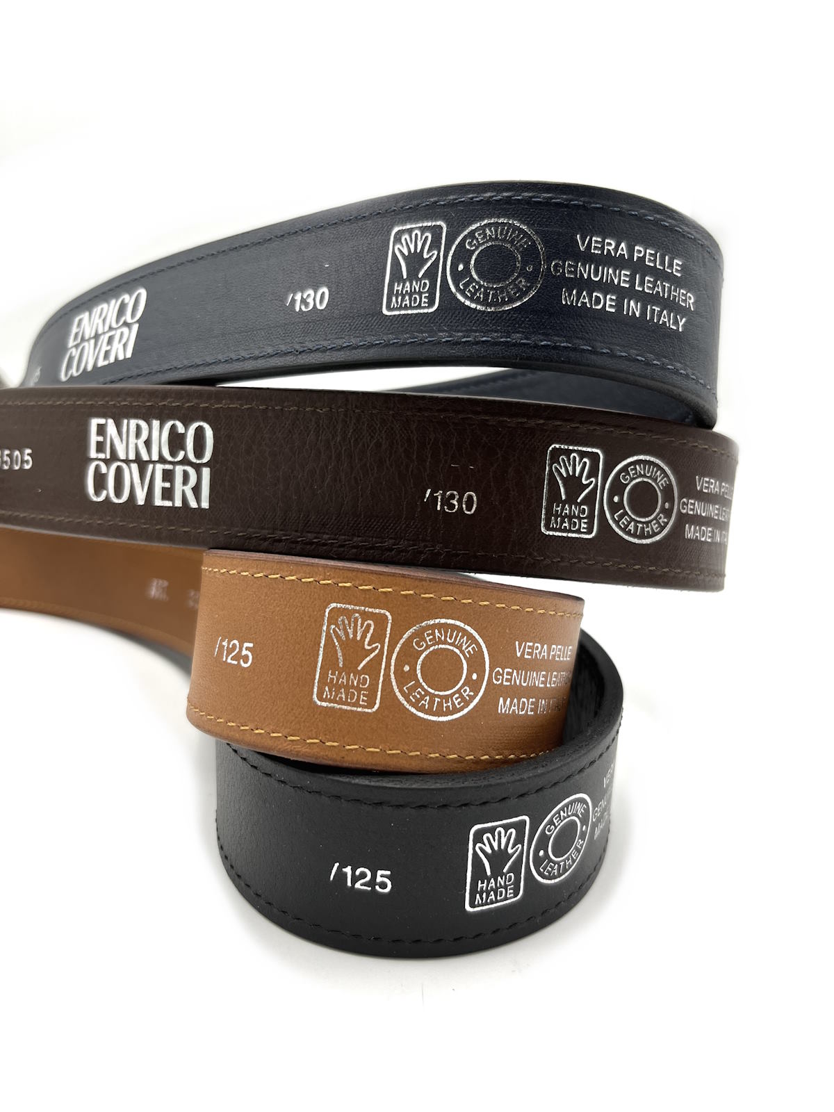 Genuine leather belt, Handmade in Italy, Brand Enrico Coveri, art. EC3505