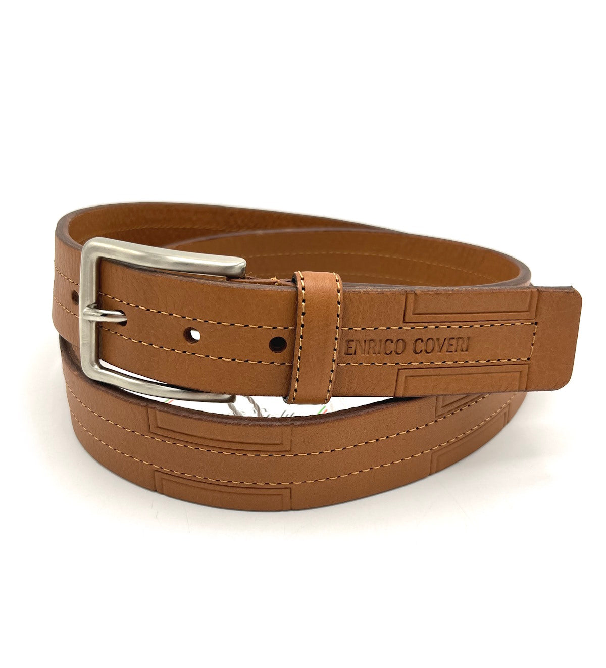 Genuine leather belt, Handmade in Italy, Brand Enrico Coveri, art. EC3501