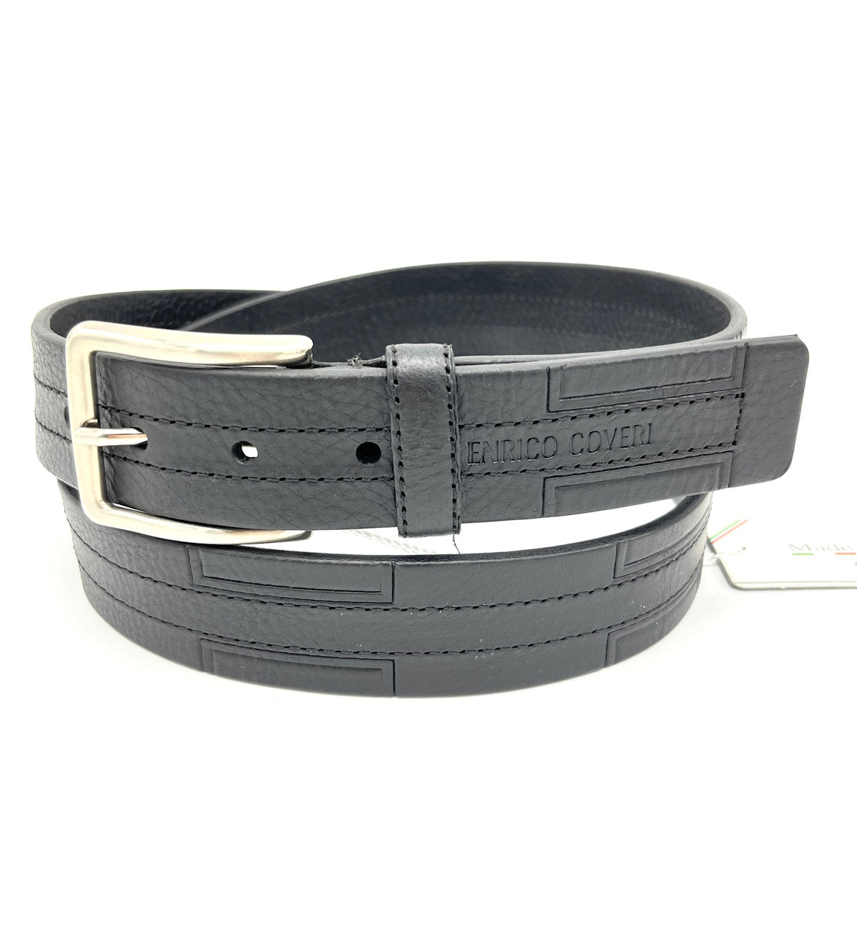 Genuine leather belt, Handmade in Italy, Brand Enrico Coveri, art. EC3501