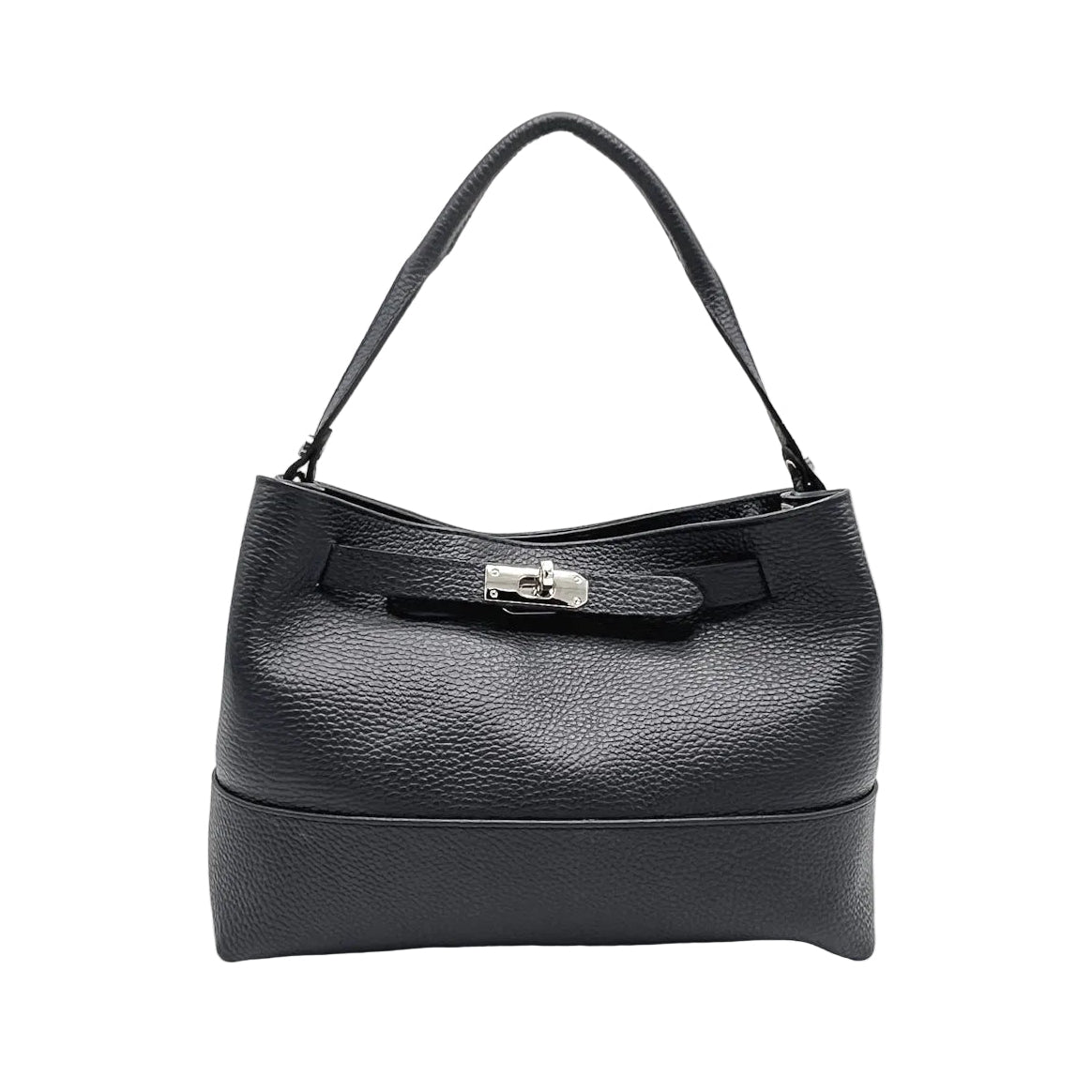 Genuine leather handbag with crossbody strap, Made in Italy, art. 112679