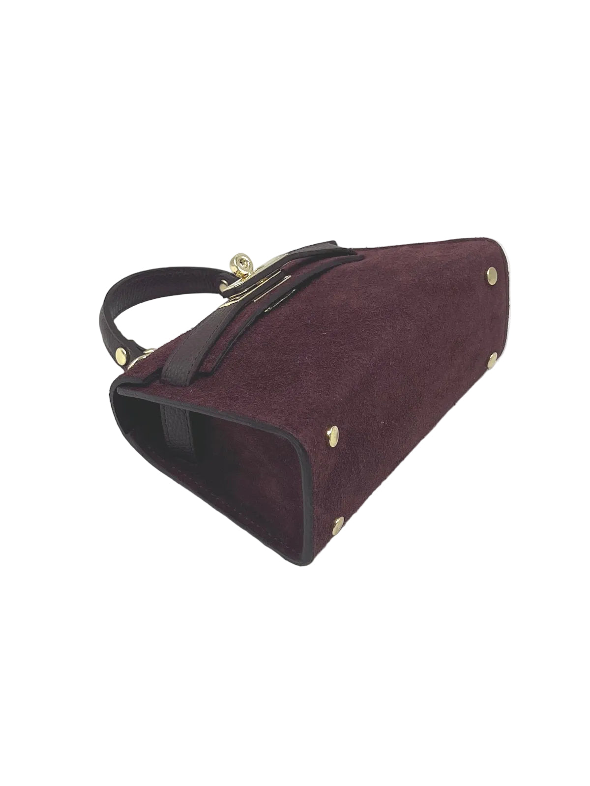 Suede and Genuine Leather Shoulder Bag, Made in Italy, art. 112781