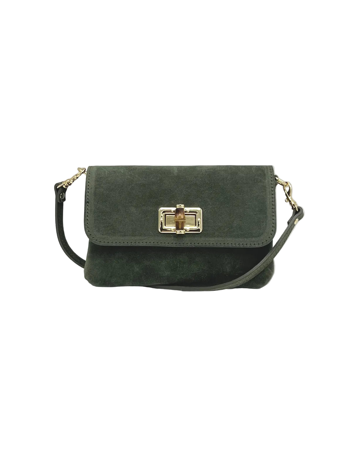 Women's Suede Mini Flap Shoulder Bag, Made in Italy, art. 112800