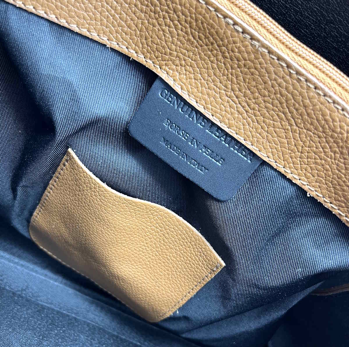 Genuine leather tote bag, Made in Italy, art. 112473