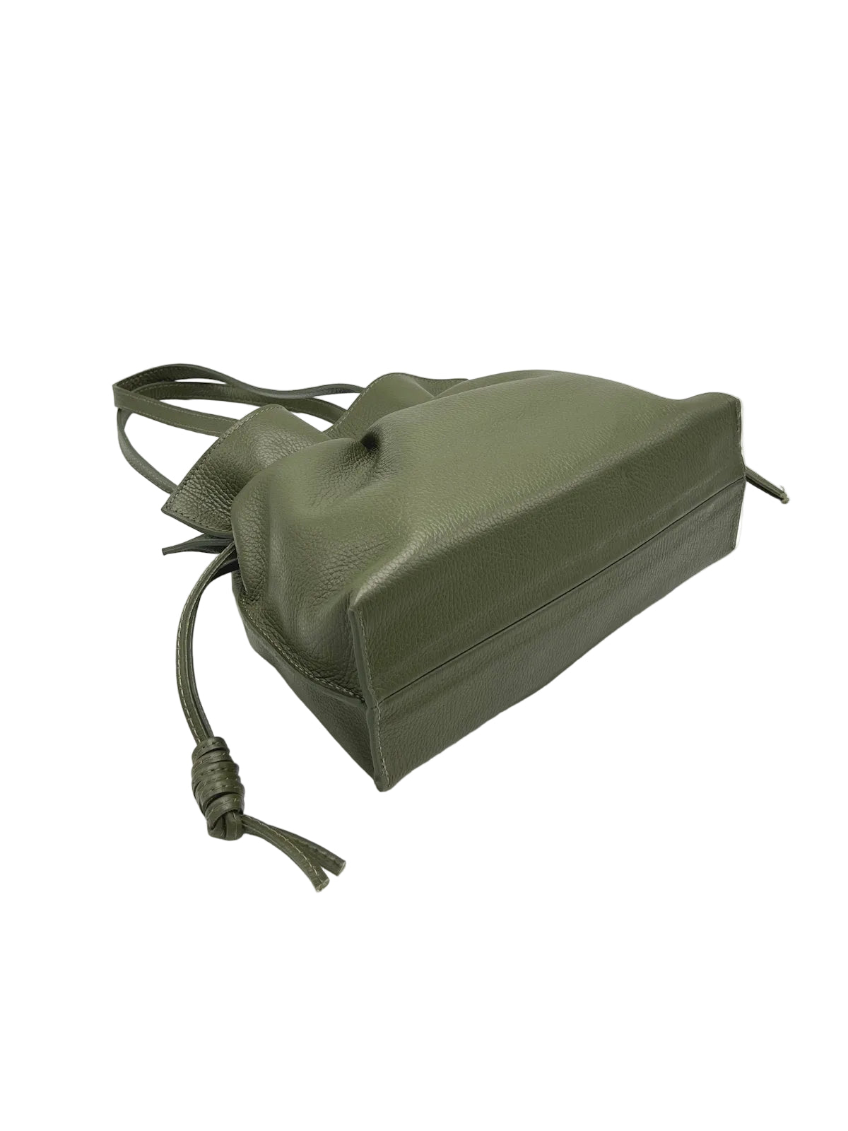Genuine Leather Drawstring Pouch – Hand Carry & Crossbody Bag, Made in Italy, art. 112790