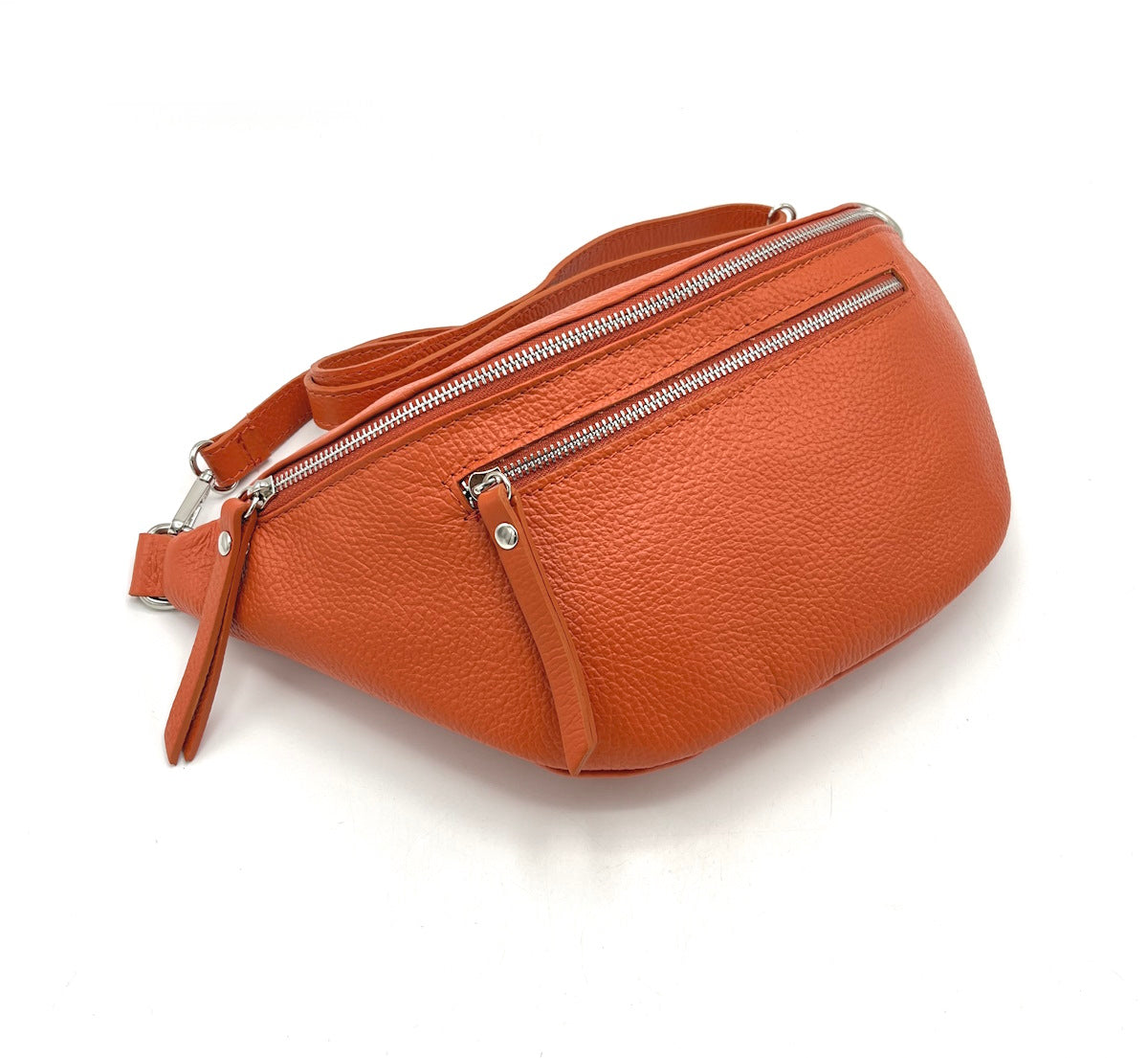 Genuine leather crossbody bag, Made in Italy, art. 112458