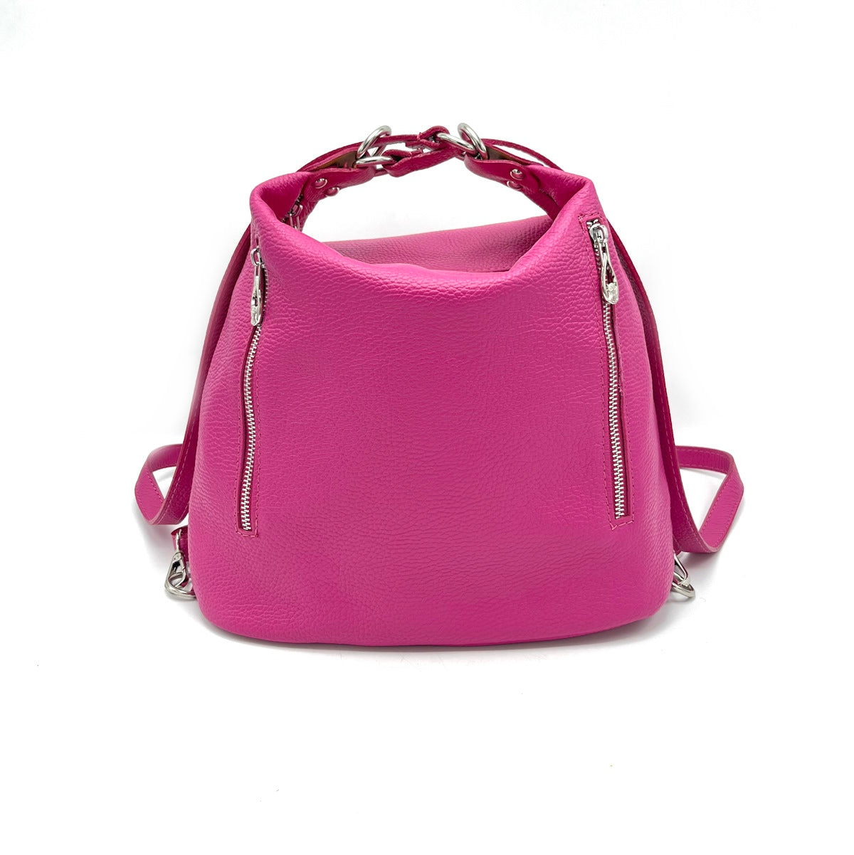 Zaino/tracolla in vera pelle, Made in Italy, art. 112460