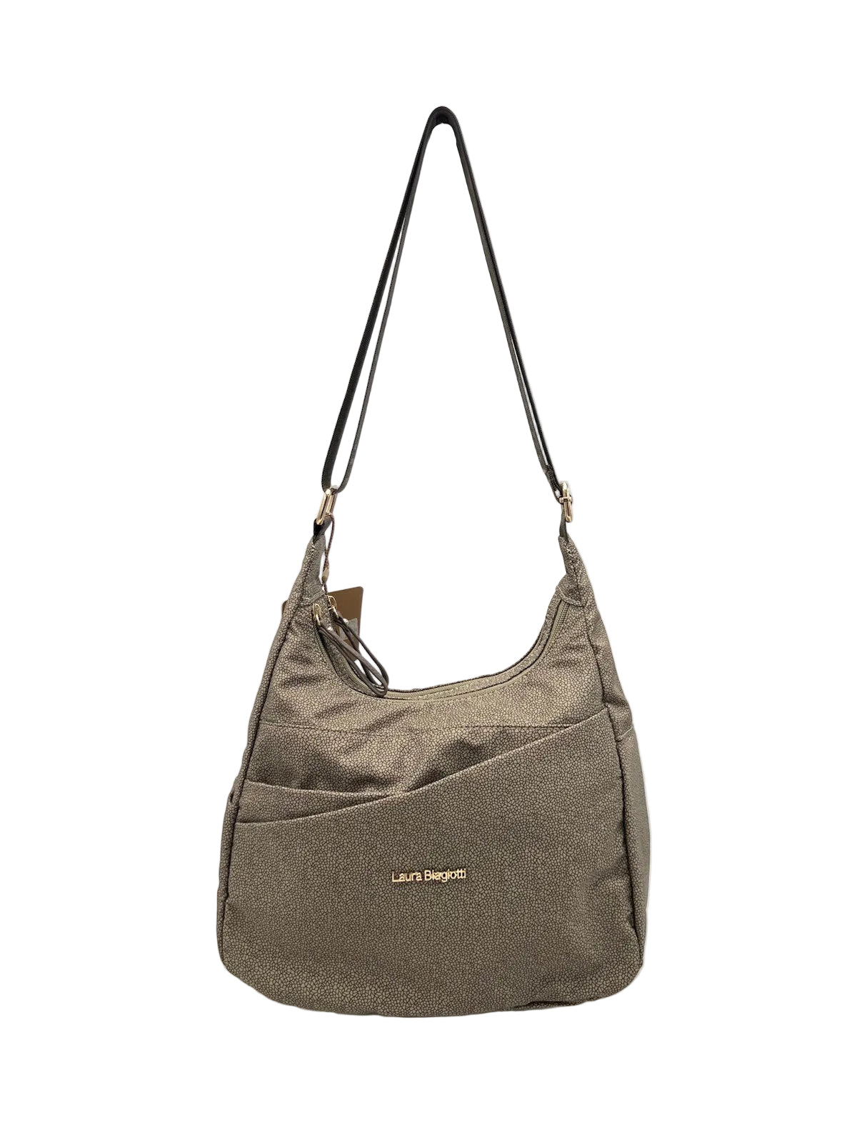 Double-Zip Multi-Compartment Shoulder Bag, Laura Biagiotti, art. LB101-20.290
