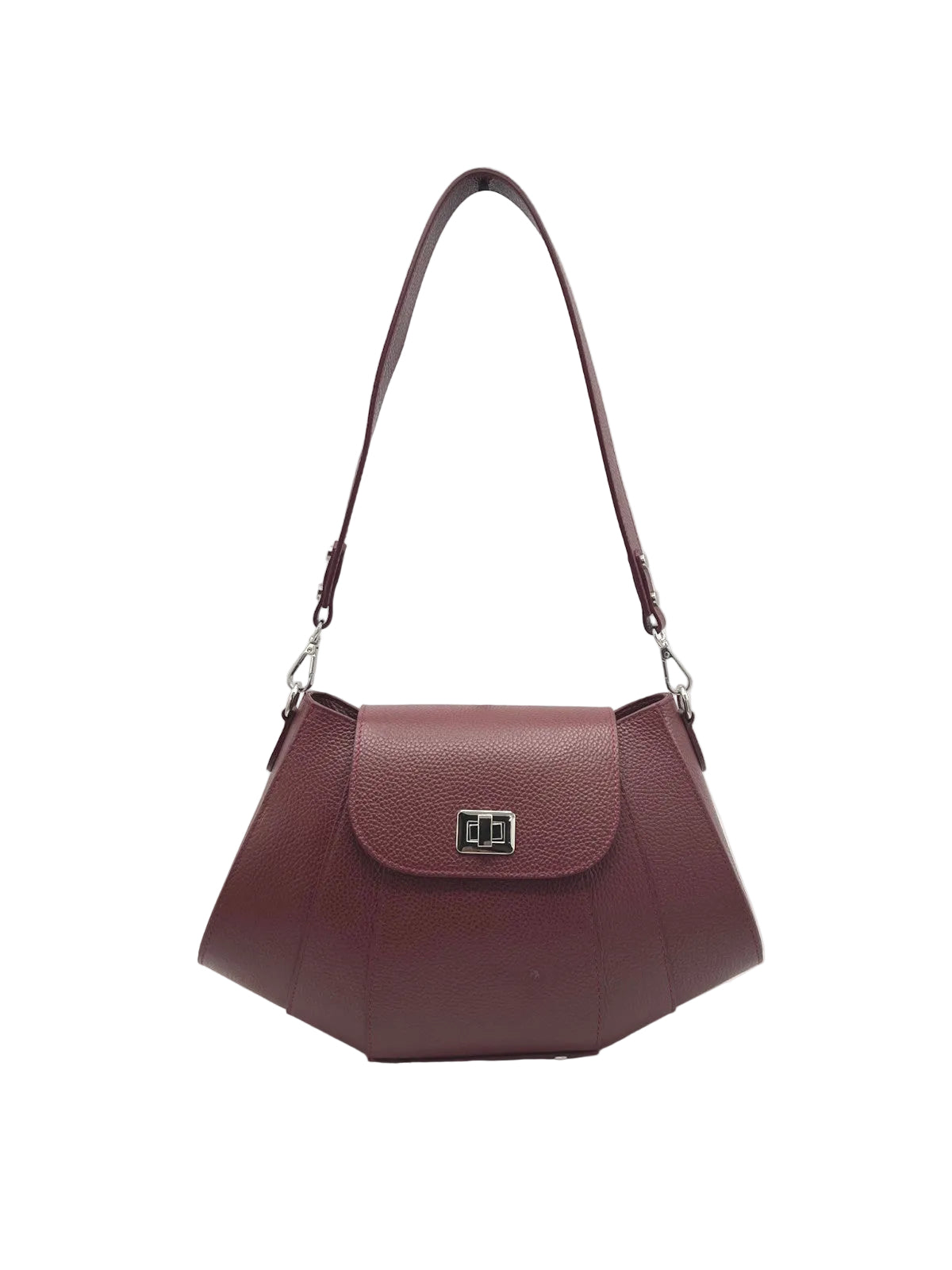 Women’s Genuine Leather Shoulder Bag with Detachable Strap, Made in Italy, art. 112793
