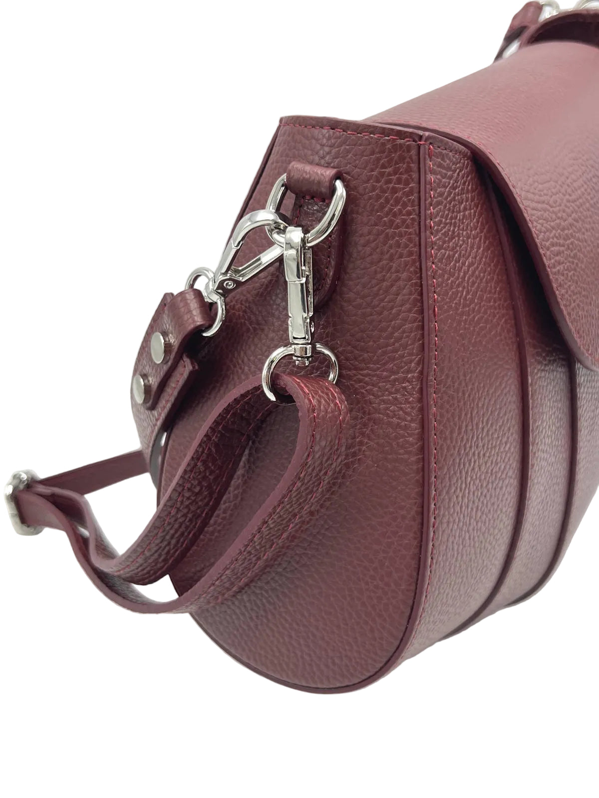 Women’s Genuine Leather Shoulder Bag with Detachable Strap, Made in Italy, art. 112793