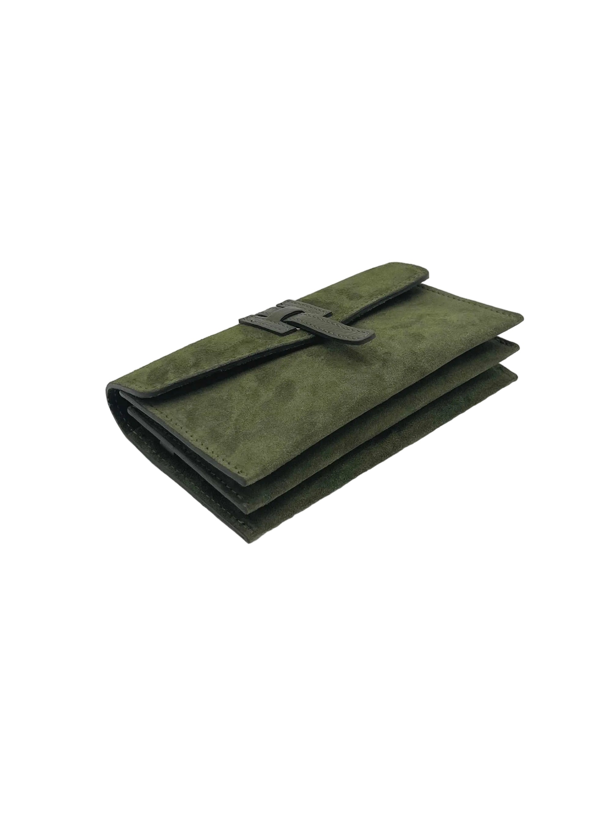 Suede and Genuine Leather Mini Clutch Bag, Made in Italy, Art. 112795