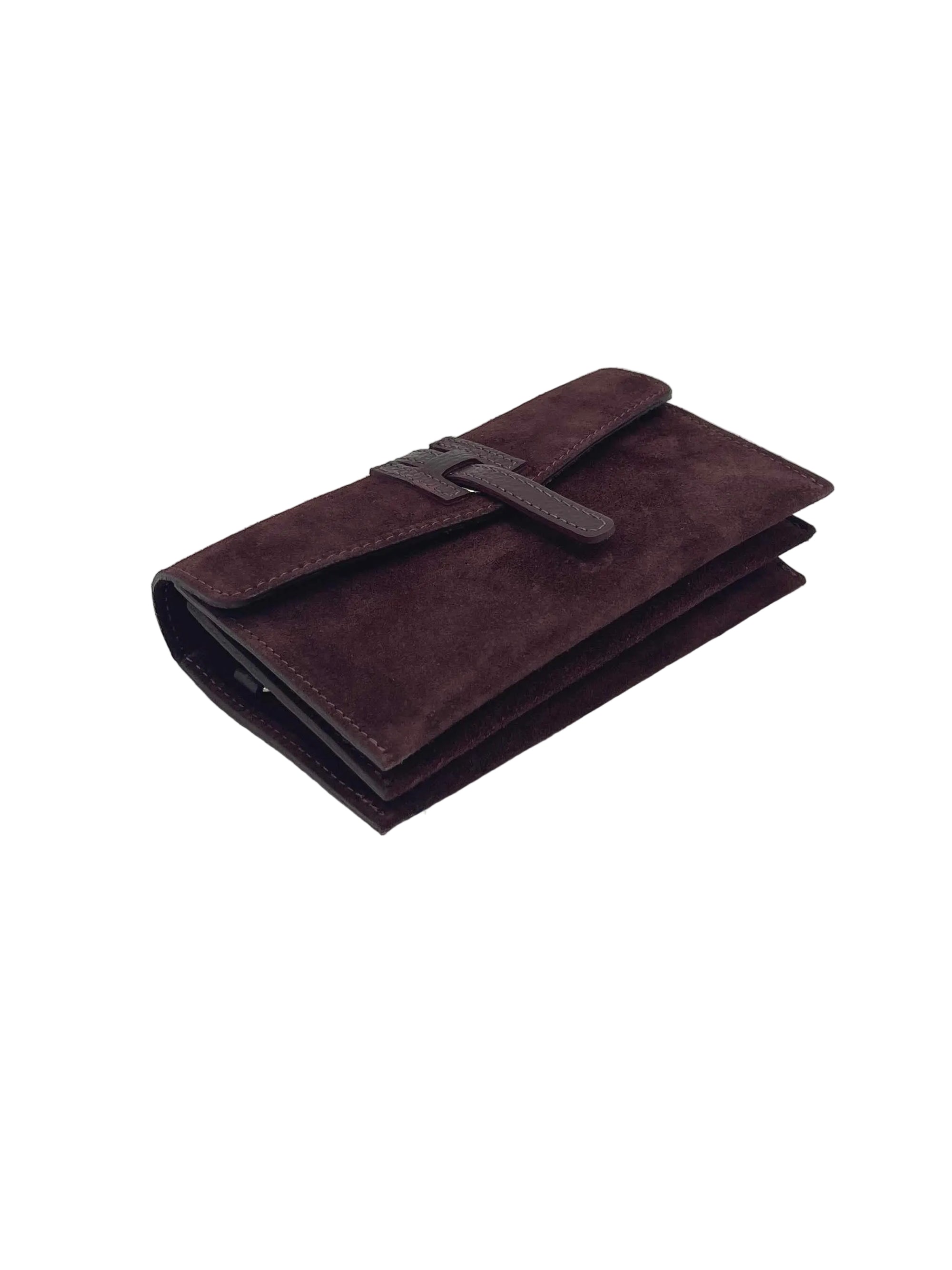 Suede and Genuine Leather Mini Clutch Bag, Made in Italy, Art. 112795