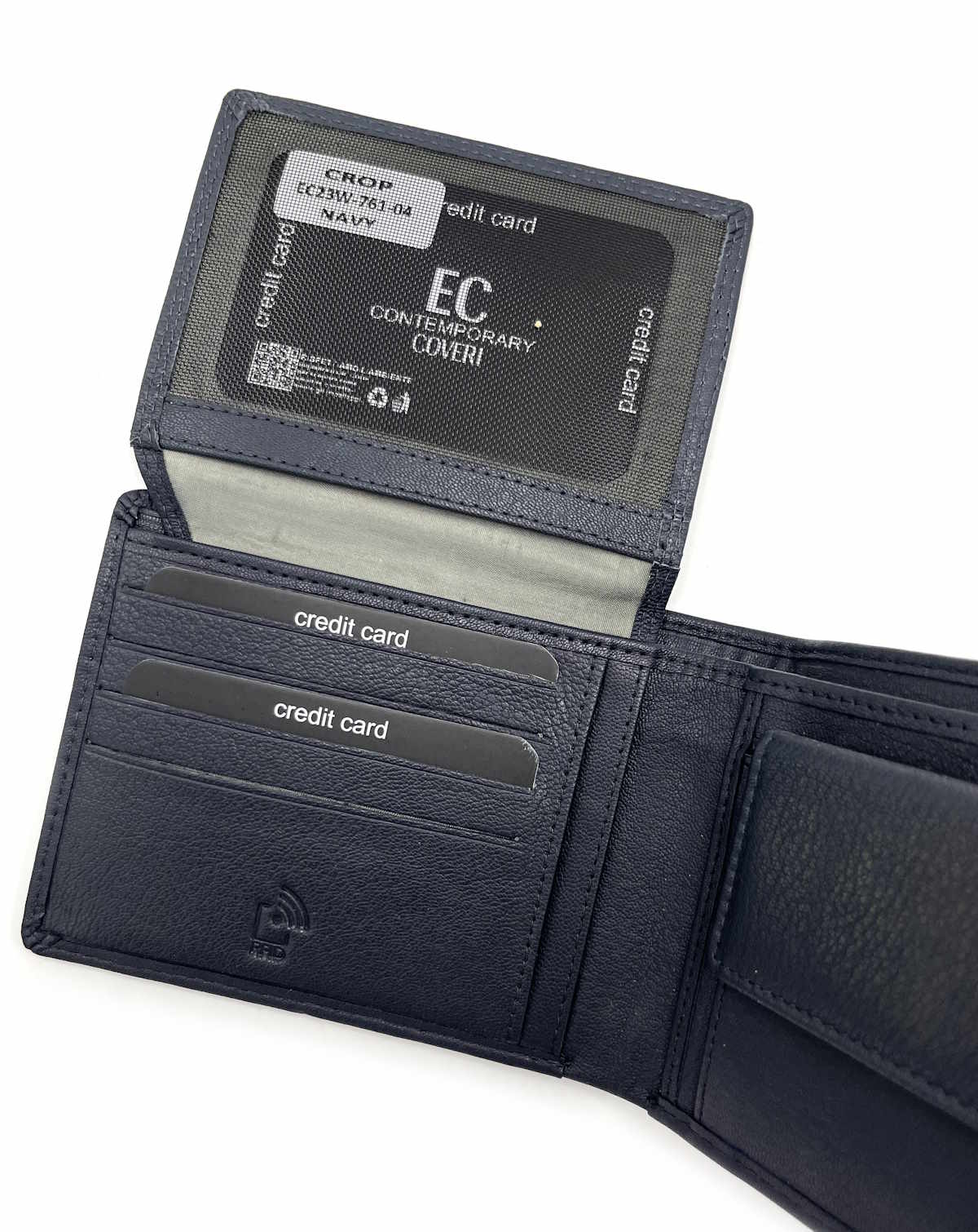 Genuine leather Wallet, Brand EC COVERI, art. EC23761-04