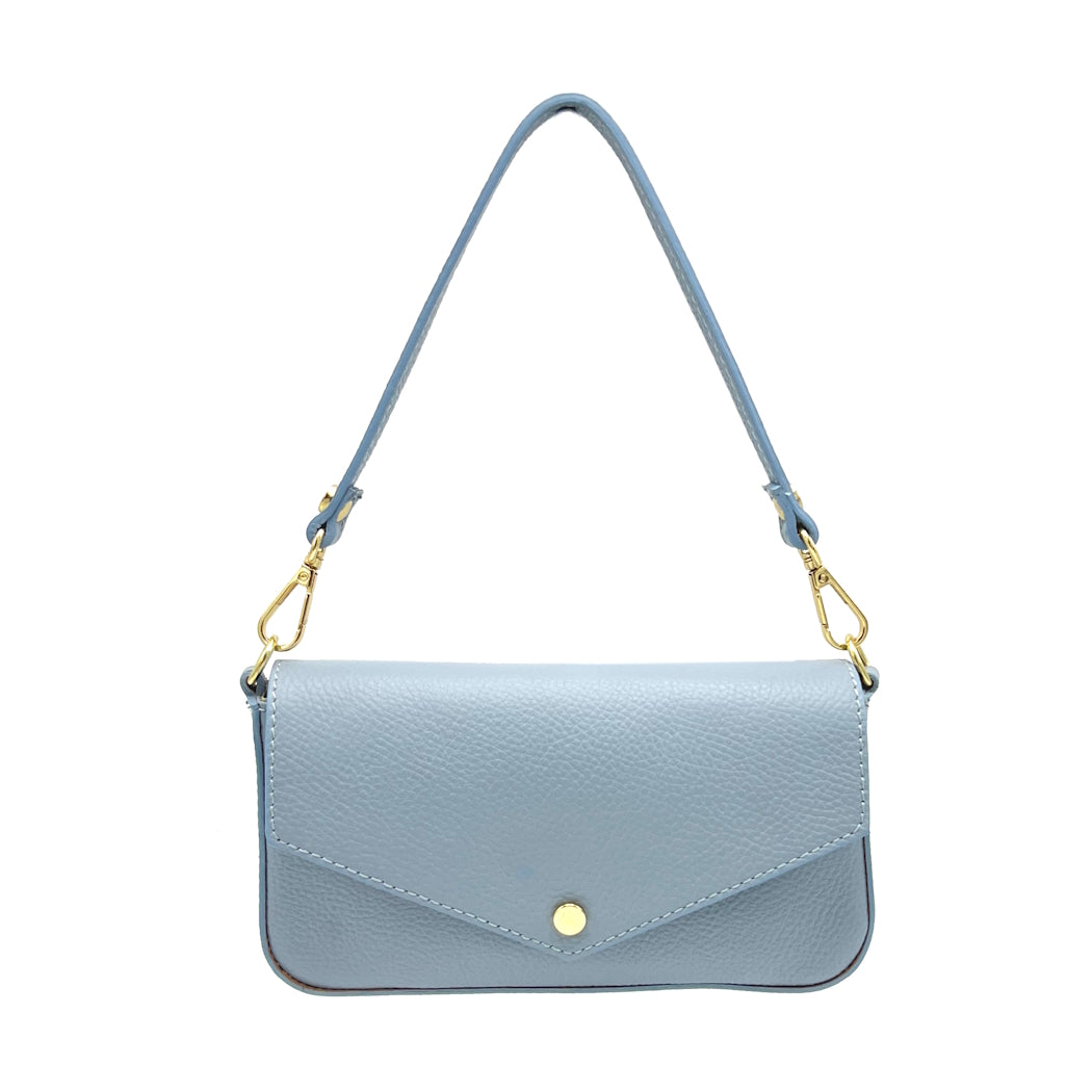 Small genuine leather shoulder bag with chain, Made in Italy, art. 112489FA