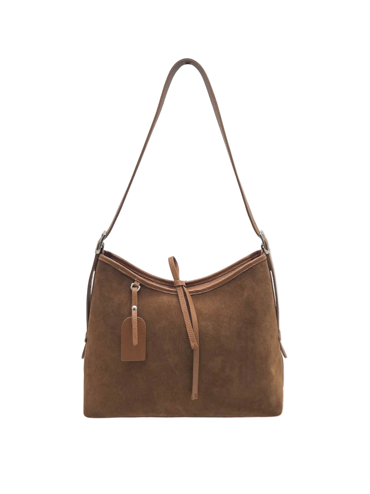 Genuine Leather and Suede Shoulder Bag, Made in Italy, art. 112798