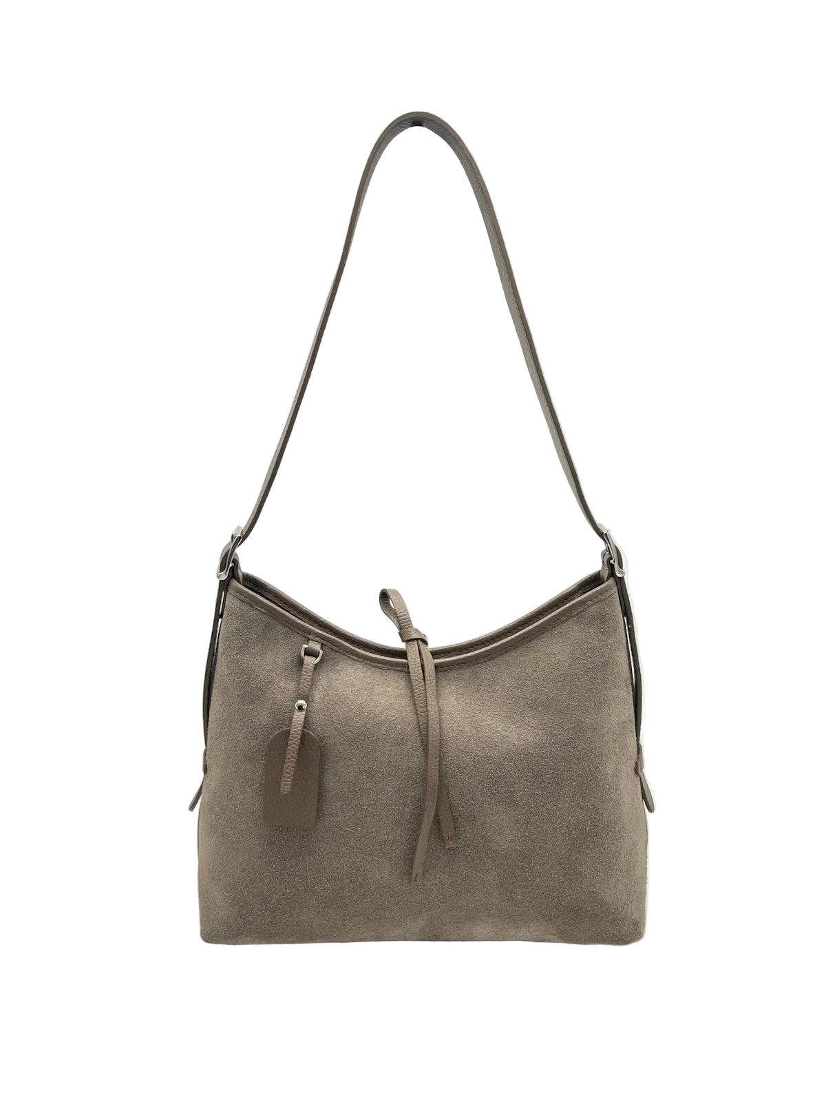 Genuine Leather and Suede Shoulder Bag, Made in Italy, art. 112798