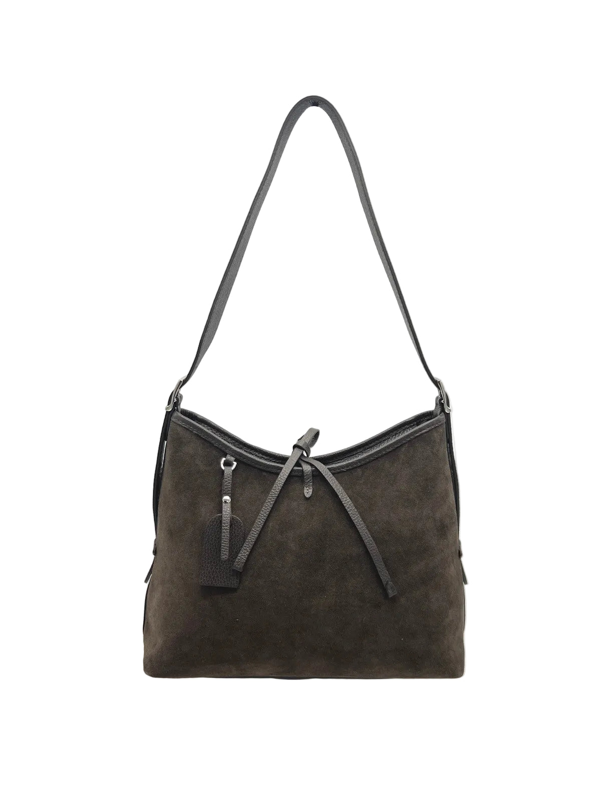 Genuine Leather and Suede Shoulder Bag, Made in Italy, art. 112798