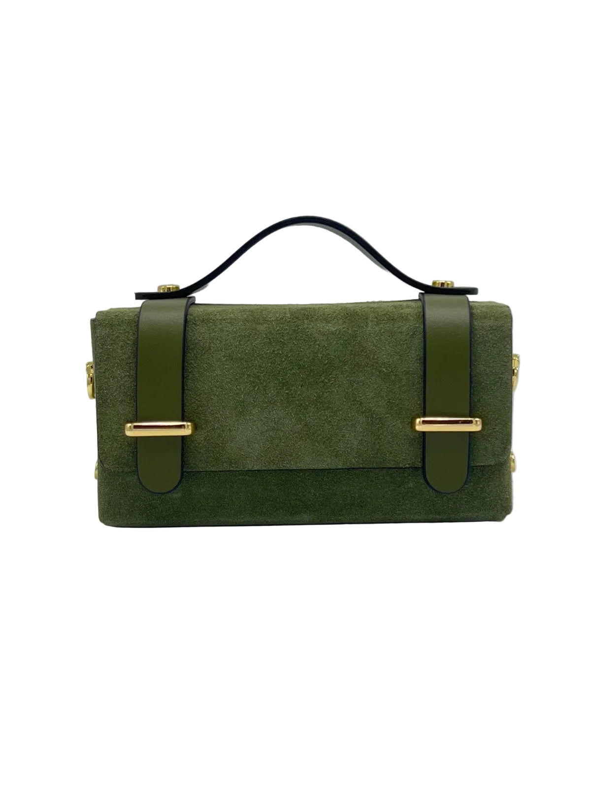 Mini pochette in pelle scamosciata con catena, Made in Italy, art. 112629