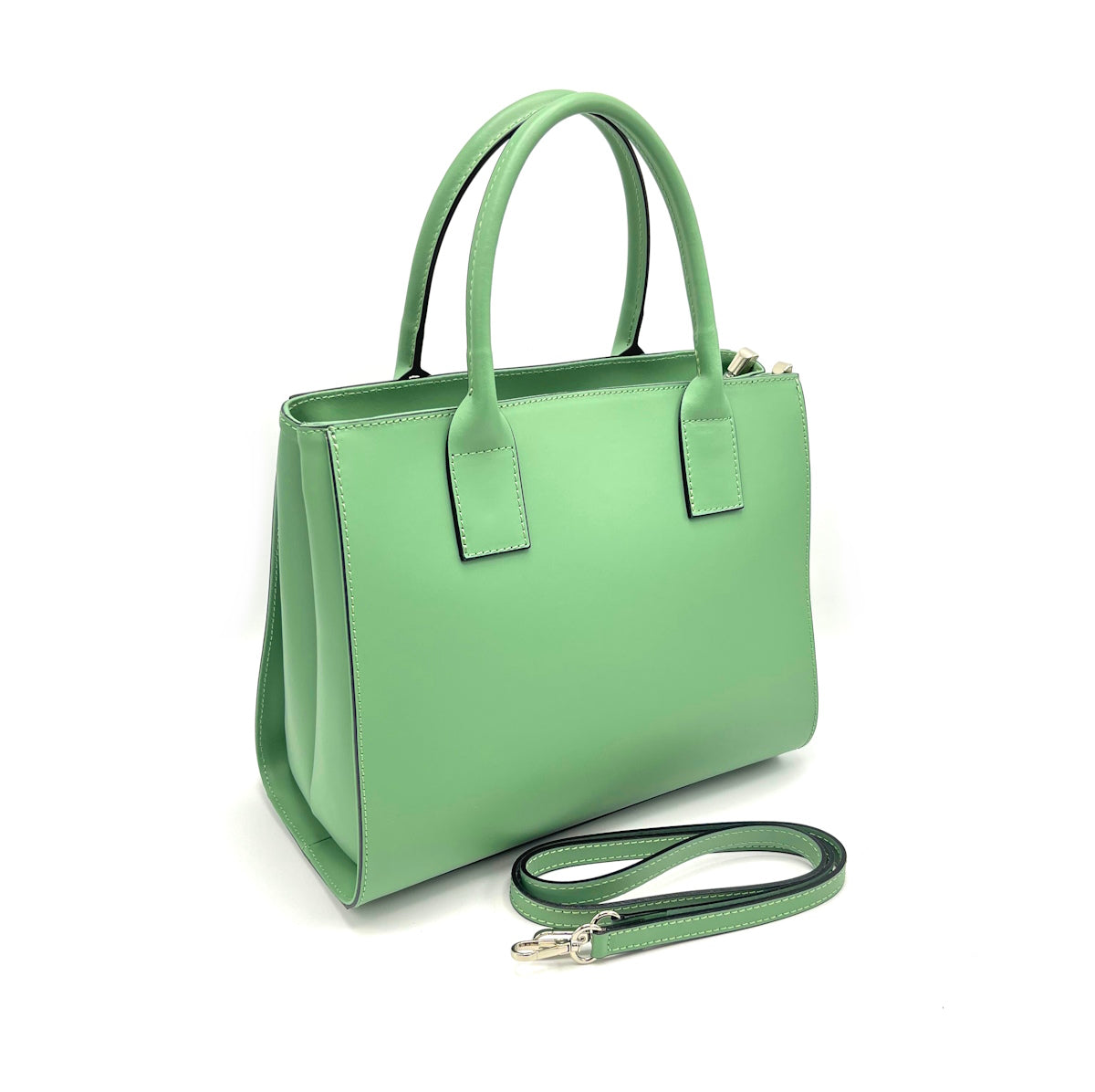 Borsa a mano in vera pelle, Made in Italy, 112472