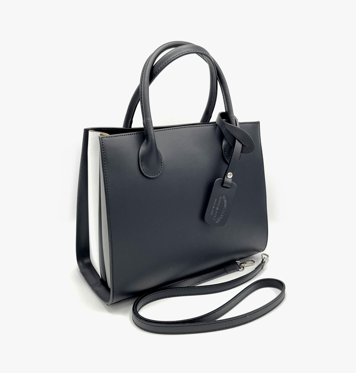 Genuine leather handbag, Made in Italy, art. 112481