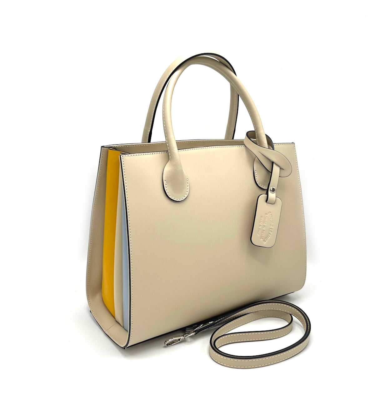 Genuine leather handbag, Made in Italy, art. 112481