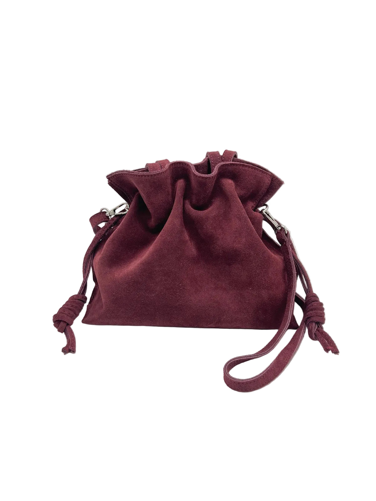 Suede Leather Drawstring Pouch – Hand Carry & Crossbody Bag, Made in Italy, art. 112806