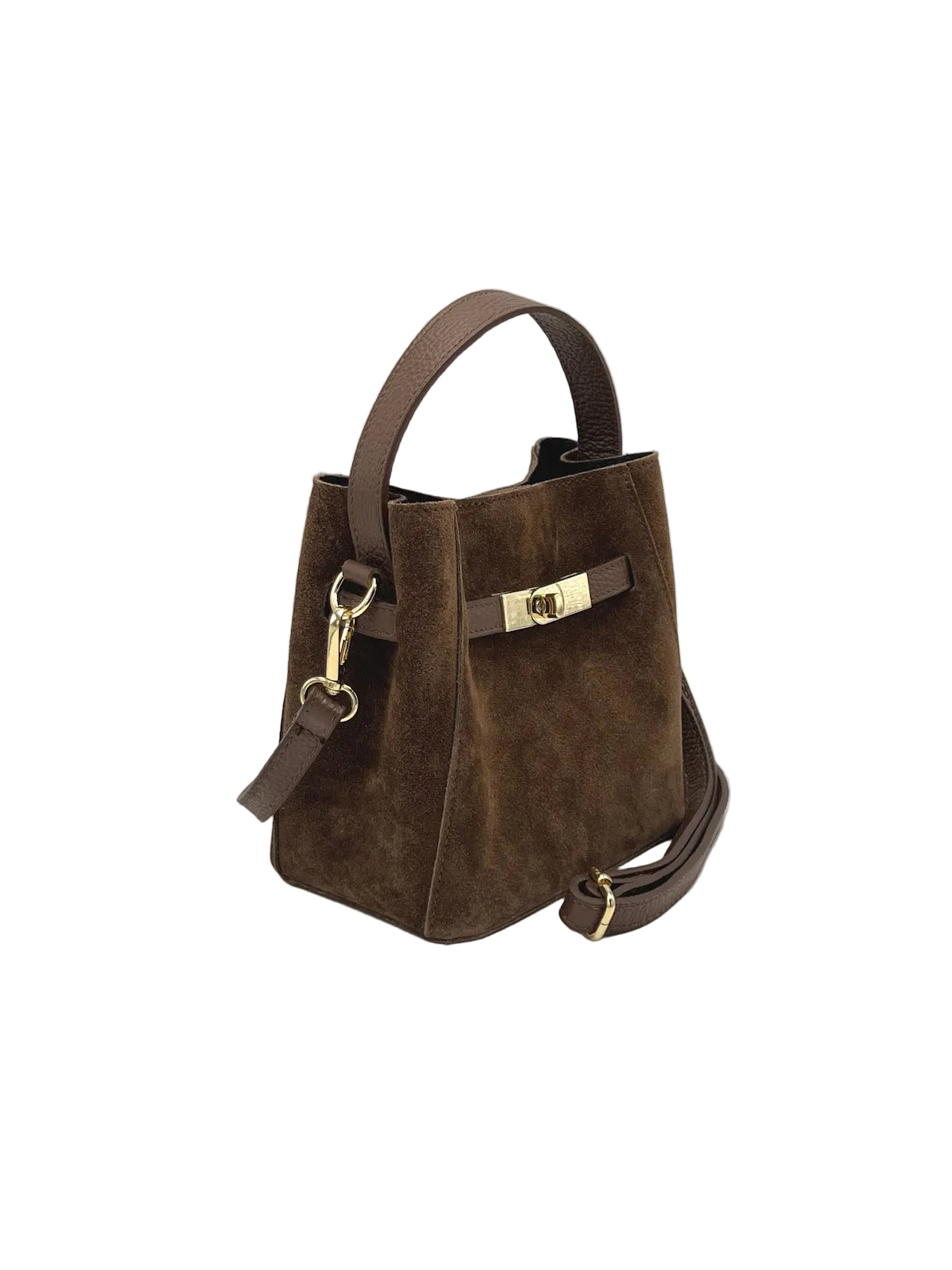 Women's Genuine Leather & Suede Mini Shoulder Bag, Made in Italy, art. 112807