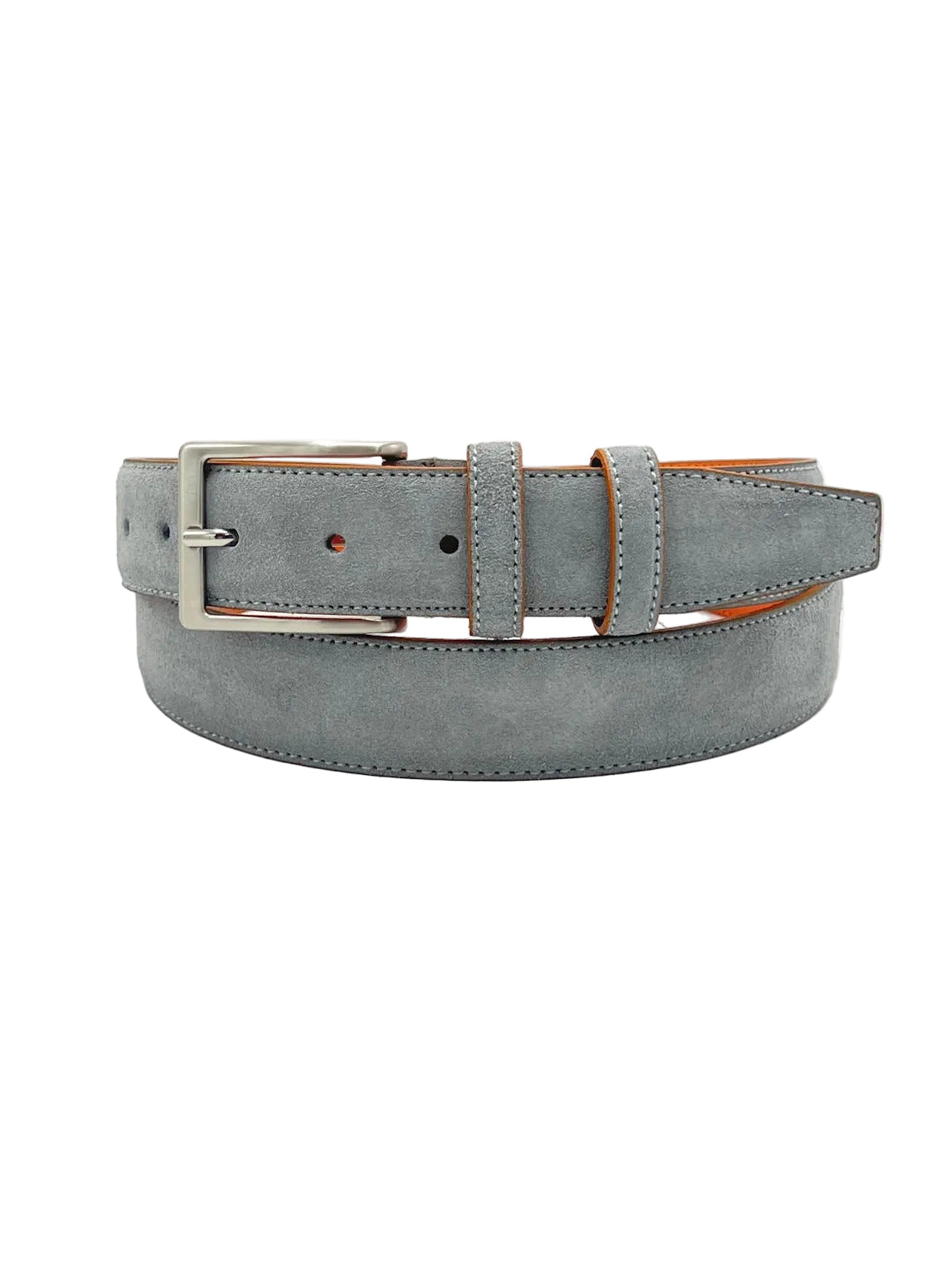 Men's Genuine Suede Leather Belt with Classic Pin Buckle - Made in Italy, Suie Valentini, art. 2021
