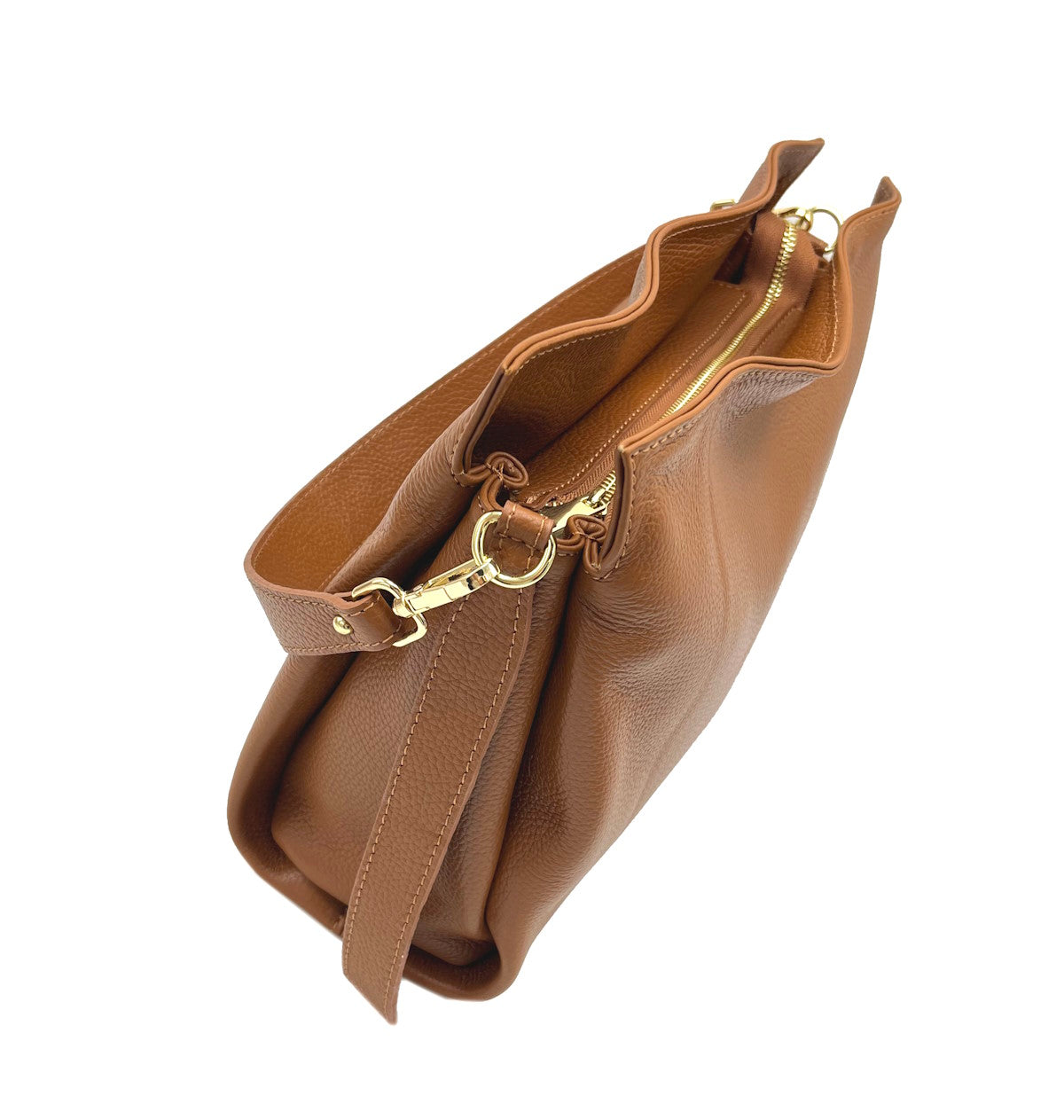 Genuine leather shoulder bag, Made in Italy, art. 112487