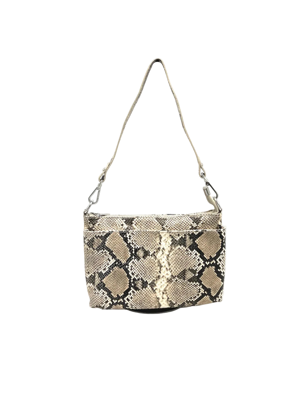 Women’s Genuine Shoulder Bag, Snake Print, Made in Italy, art. 112695