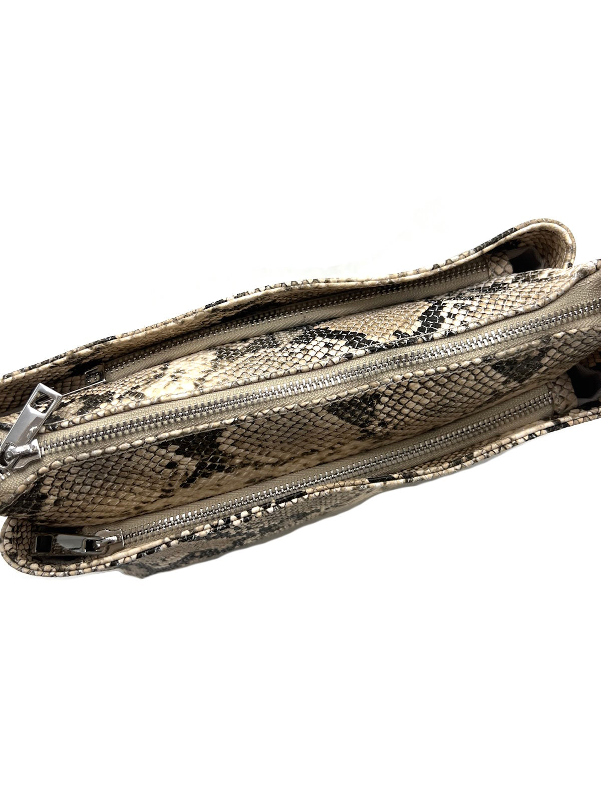 Women’s Genuine Shoulder Bag, Snake Print, Made in Italy, art. 112695