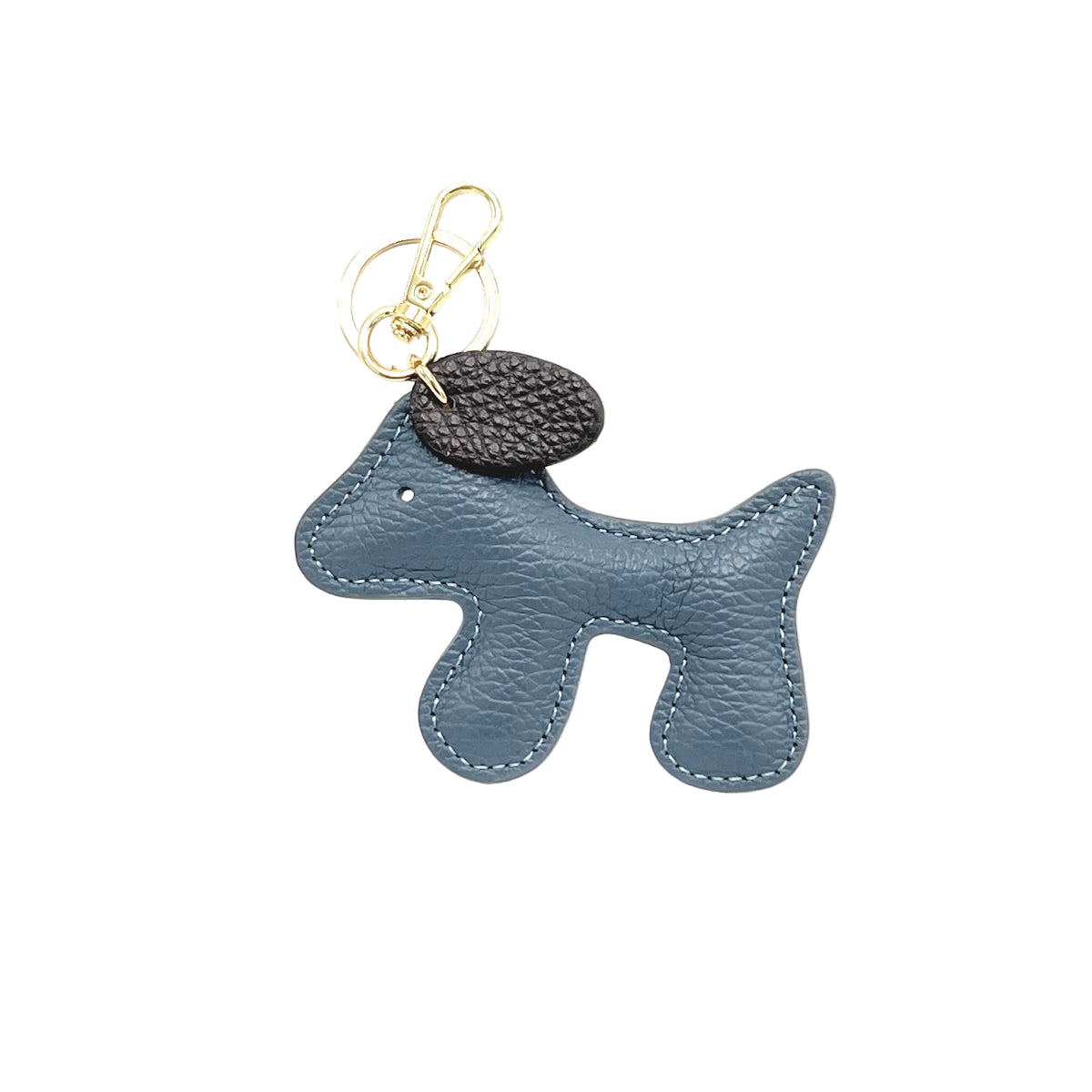 Bicolor genuine leather key chain, Cute Puppy Design, art. PO03BI
