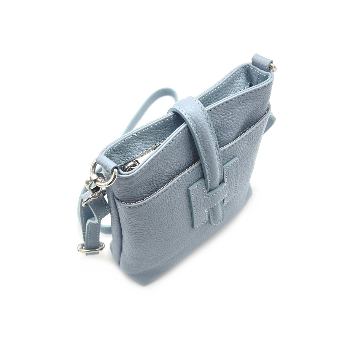 Genuine leather shoulder bag, small size, Made in Italy, art. 112614