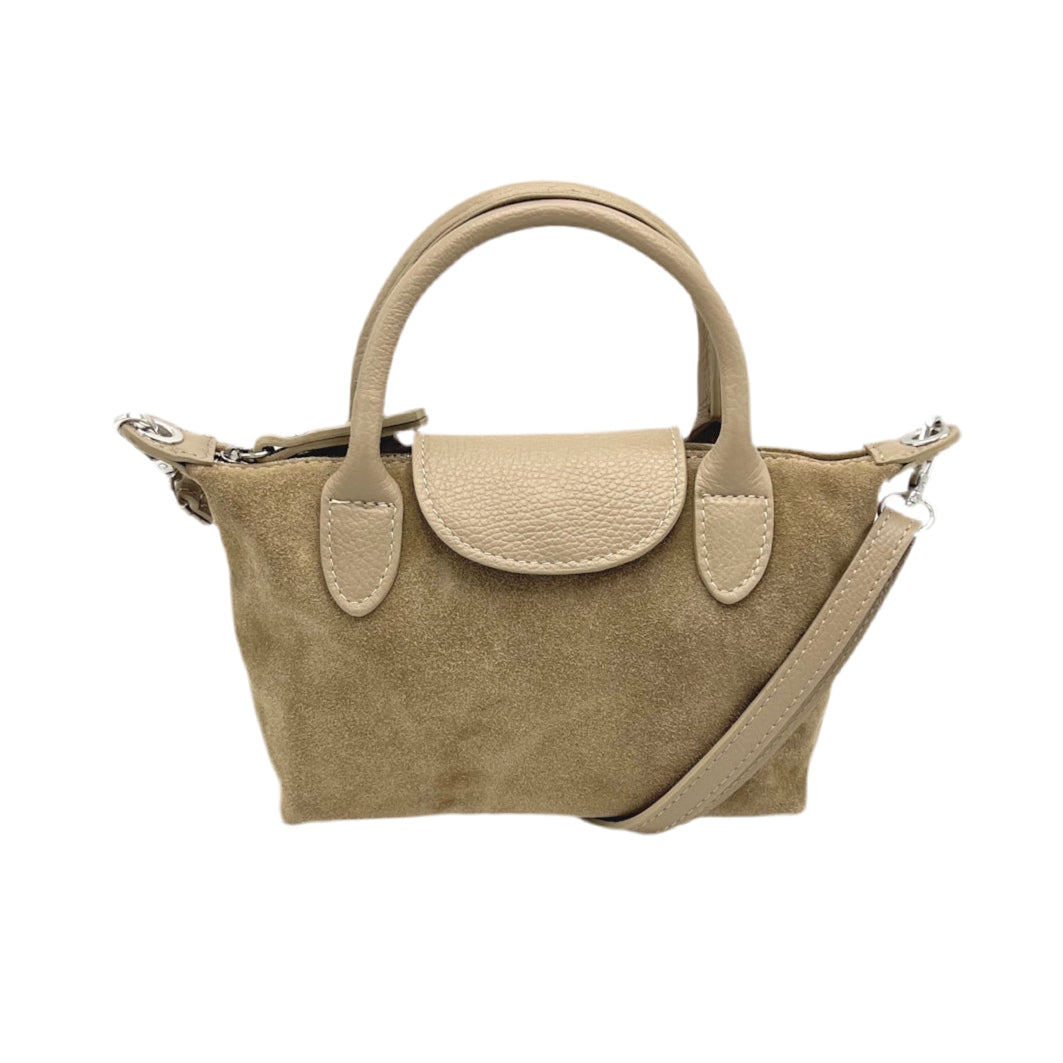 Suede leather shoulder bag, Made in Italy, art. 112641