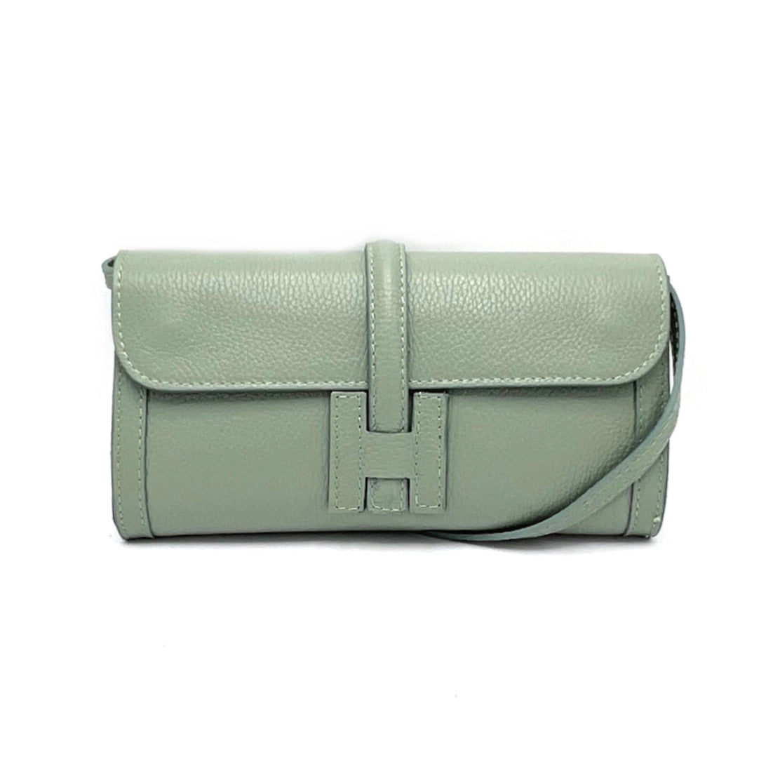 Pochette in pelle laminata, Made in Italy, art. 112532LA