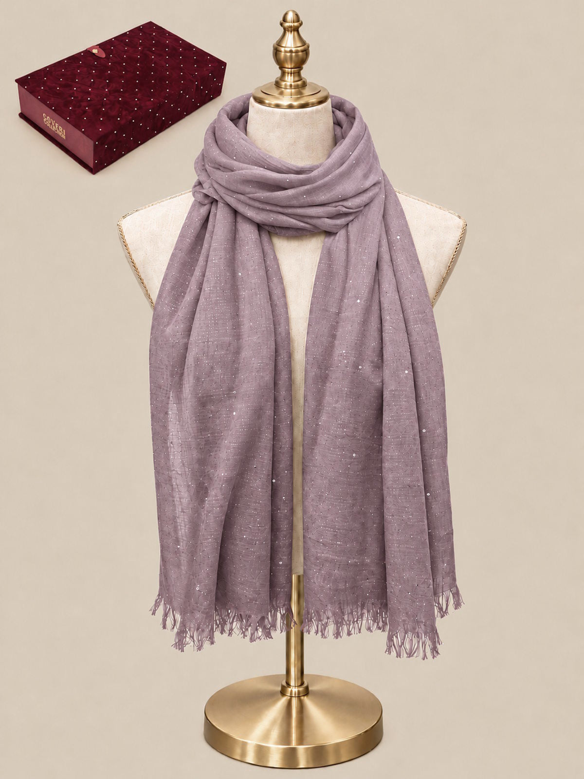 Christmas Gift for Her | Lightweight Sparkly Scarf | Gift Box Included, art. 262064