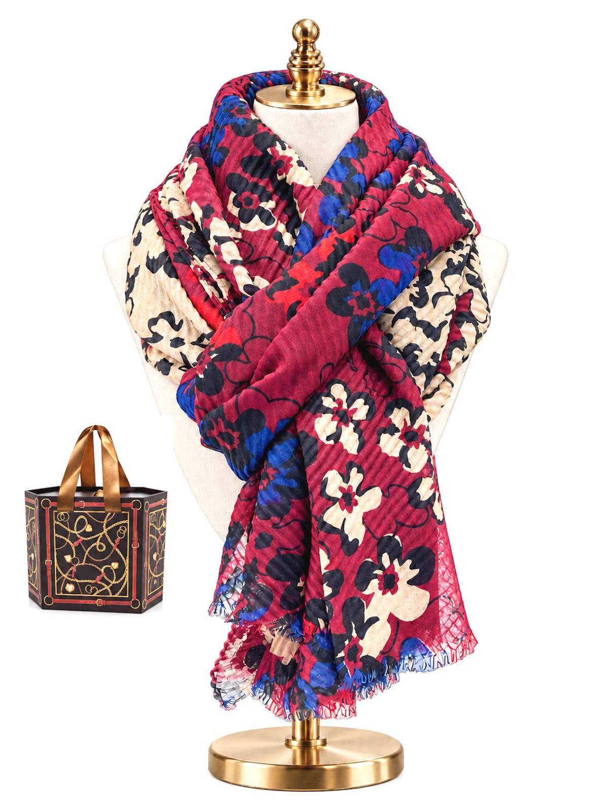 Christmas Gift for Her | Lightweight Soft Crinkle Scarf | Gift Box, art. 262031