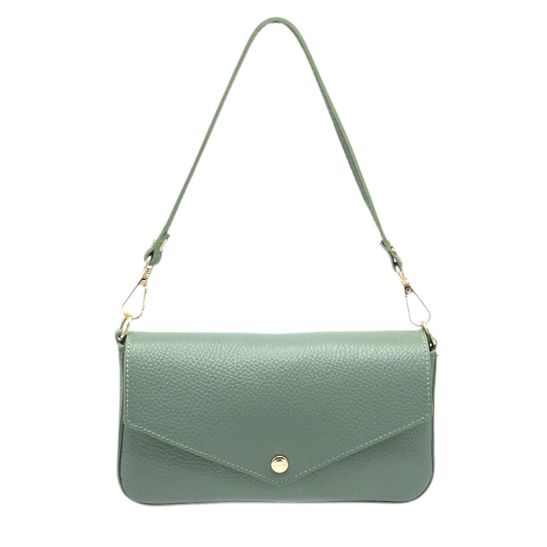 Small genuine leather shoulder bag, Made in Italy, art. 112489