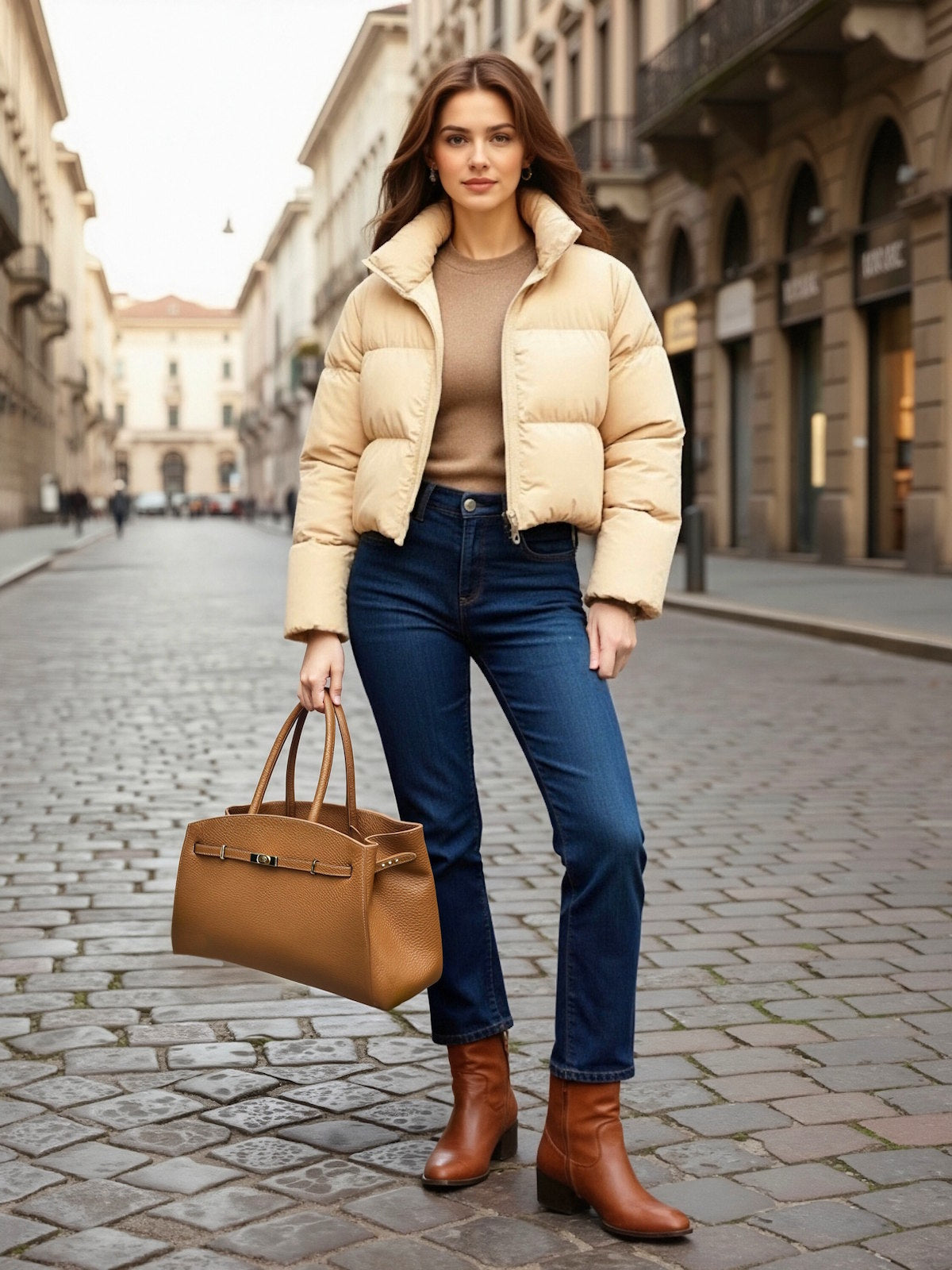 Genuine leather hand bag XL, Made in Italy, art. 112673