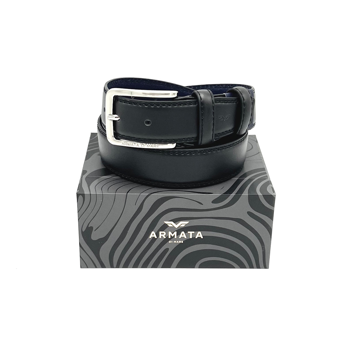 Christmas Gifts Idea, Leather Belt with Gift Box, Armata di Mare, art. IDK981-35