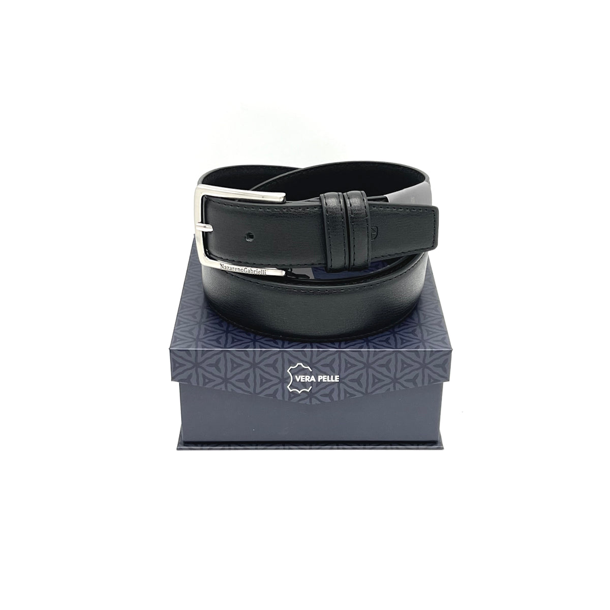 Christmas Gifts Idea, Leather Belt with Gift Box, N.Gabrielli, art. IDK977-35