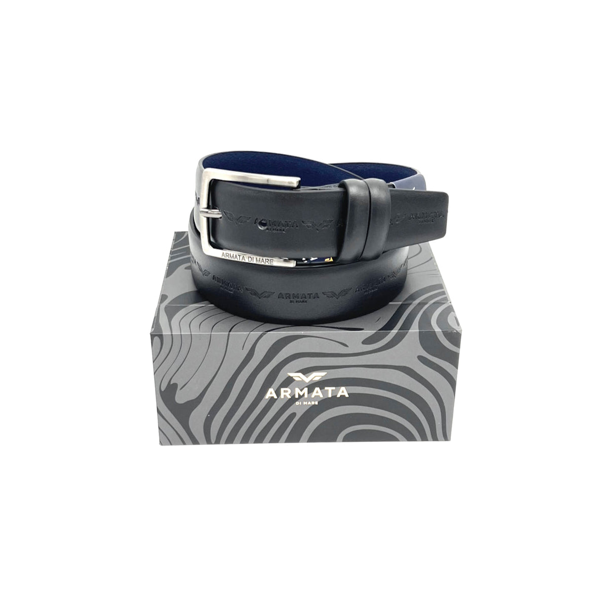 Christmas Gifts Idea, Leather Belt with Gift Box, Armata di Mare, art. IDK980-35