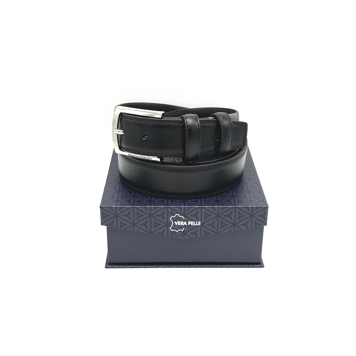 Christmas Gifts Idea, Leather Belt with Gift Box, N.Gabrielli, art. IDK976-35