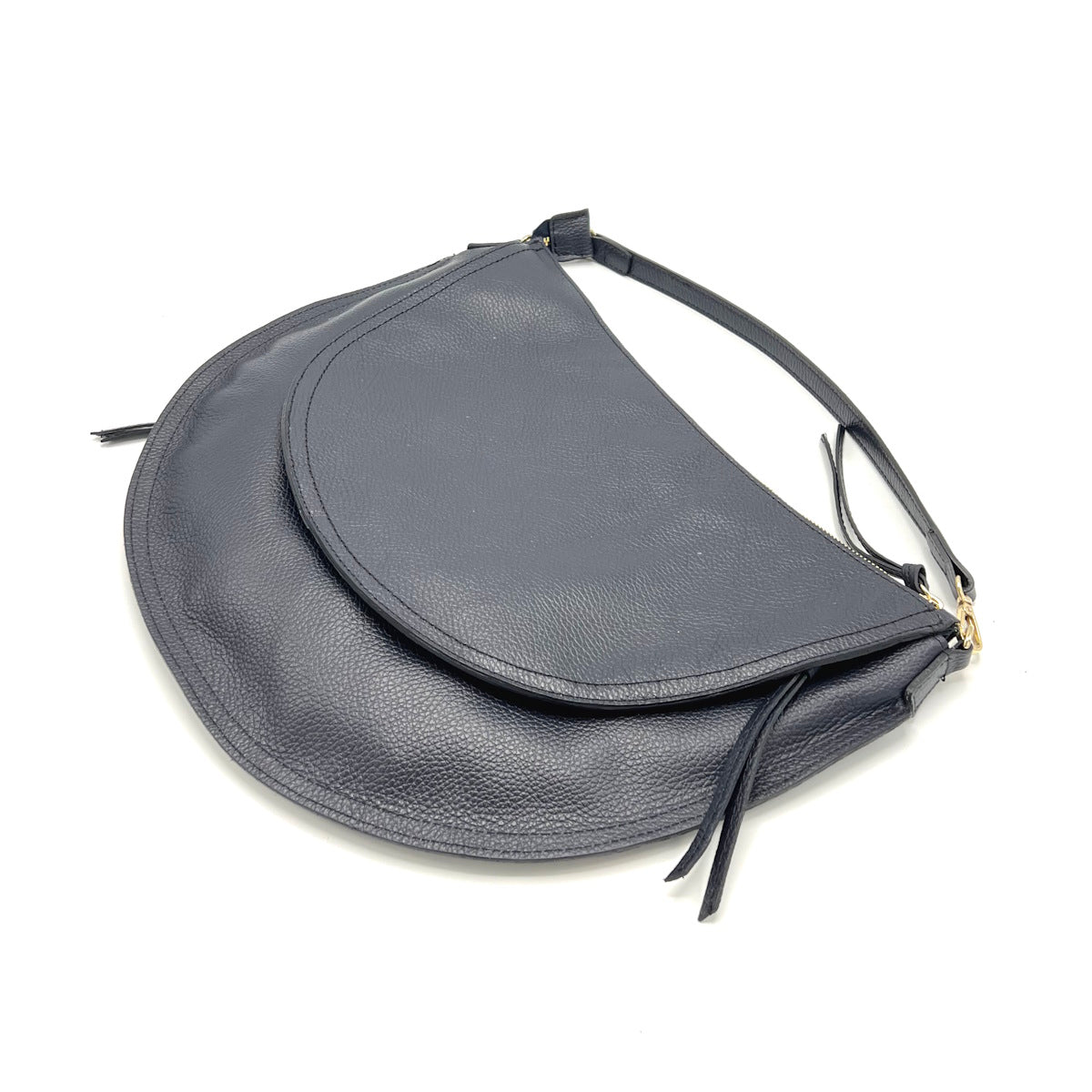Genuine leather hobo bag, Made in Italy, Big size, art. 112597