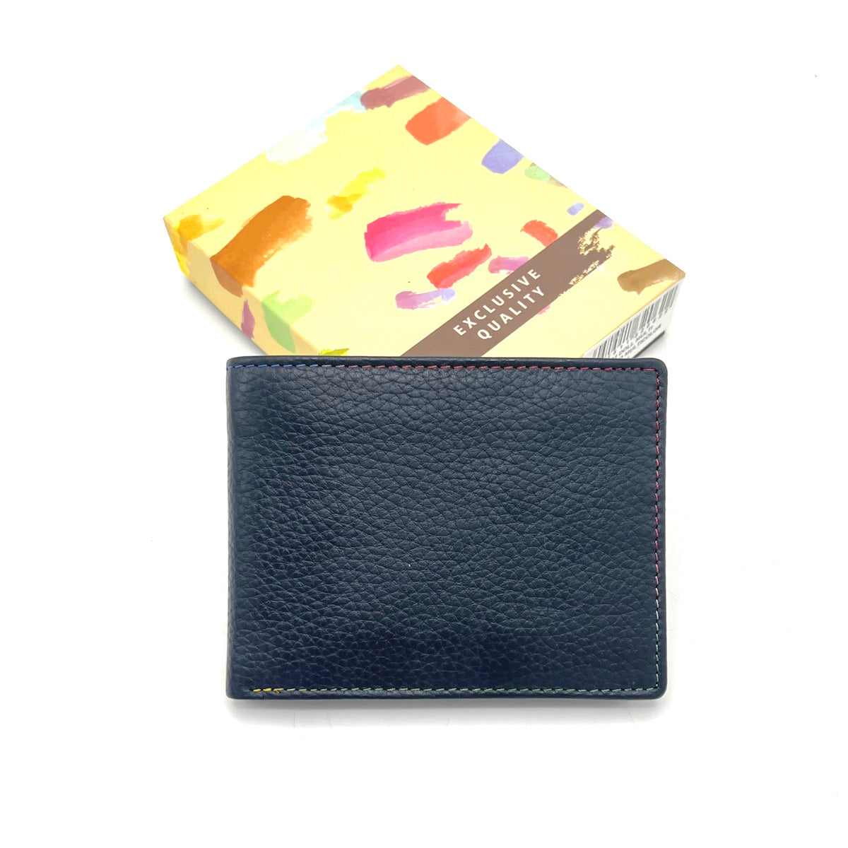 Genuine leather wallet, rainbow color, art. PFU31.392