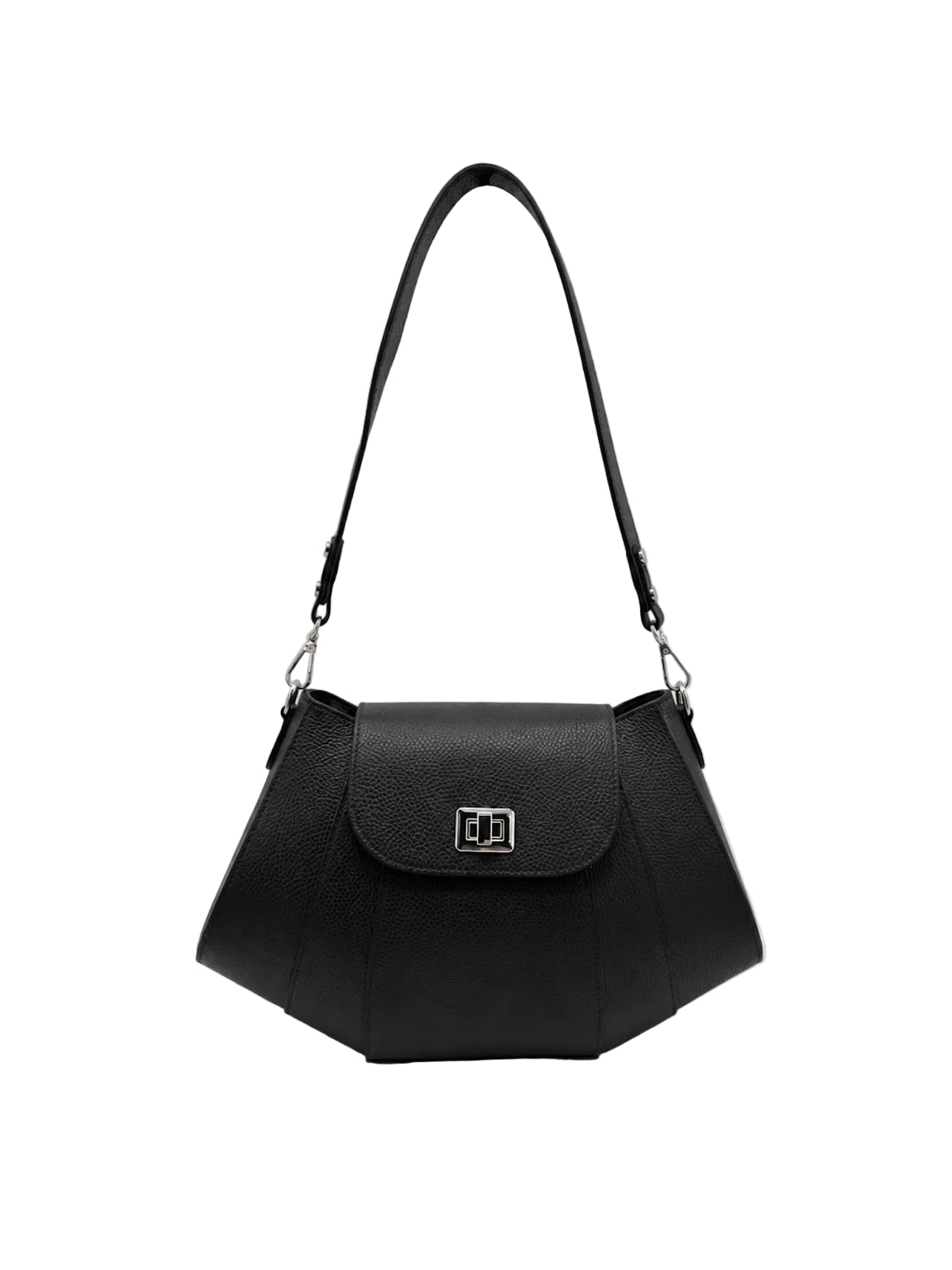 Women’s Genuine Leather Shoulder Bag with Detachable Strap, Made in Italy, art. 112793