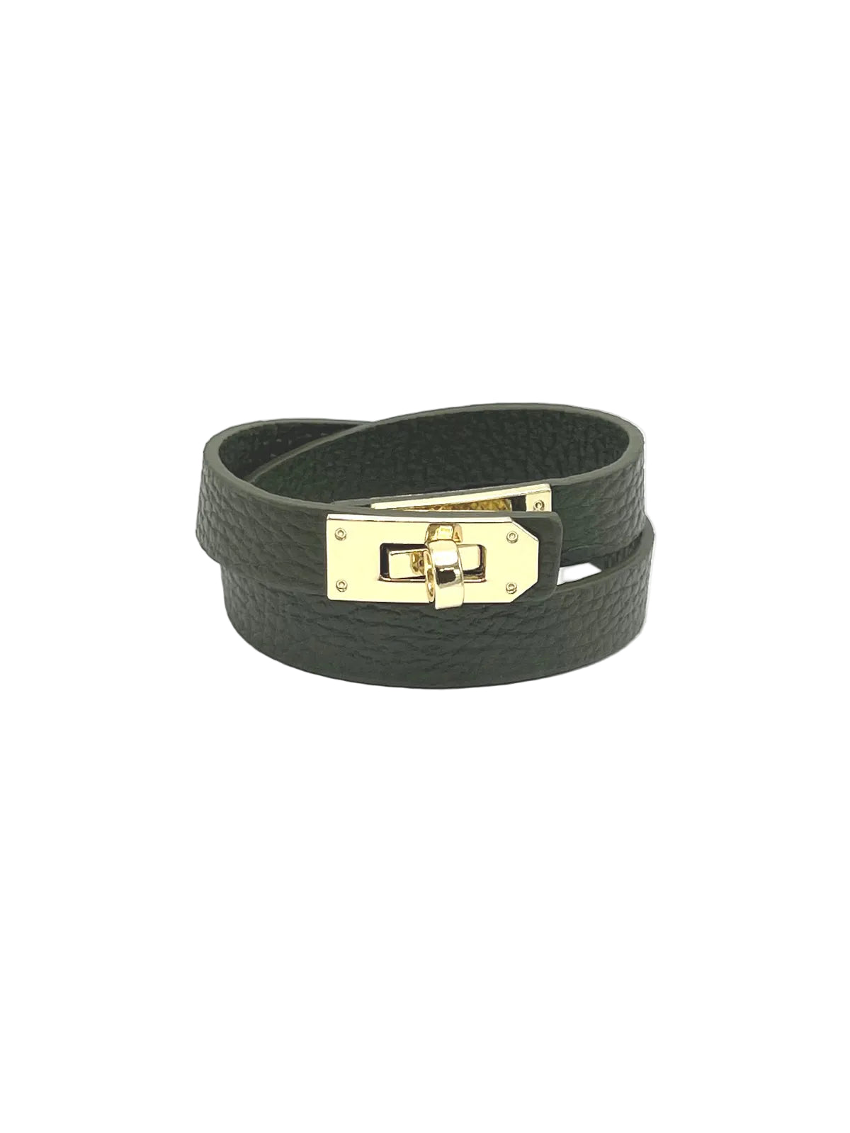 Genuine Leather Twist Double Wrap Bracelet, Made in Italy, art. 602003
