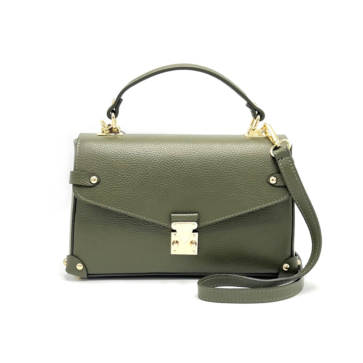 Genuine leather shoulder bag, Made in Italy, art. 112639